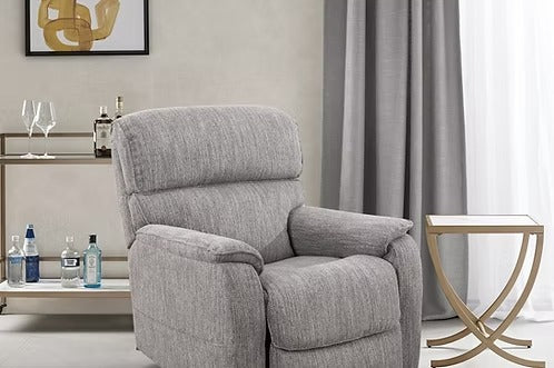 Orvexa Lift Chair in Soft Grey Fabric with Wired Remote Control &amp; High-Density Comfort Seating
