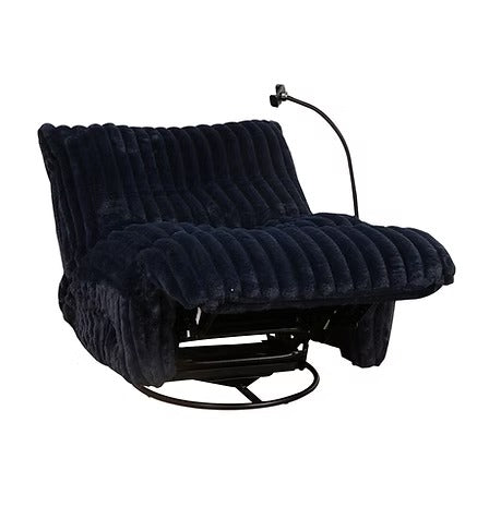 Pralvion Recliner Chair with Cell Phone Holder, Swivel Glider Mechanism, Zero Wallhugger Design & Soft Corduroy Fabric