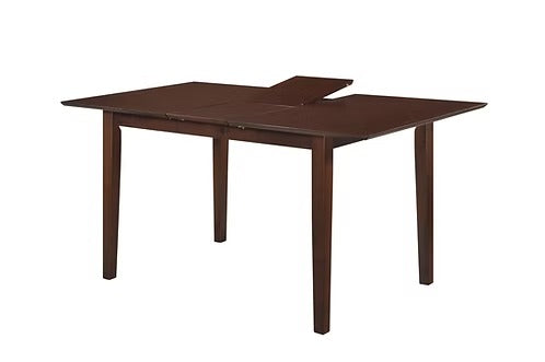 Calvera 7-Piece Dinette Set – Adjustable Espresso Table with Butterfly Leaf & Light Fabric Cushion Chairs