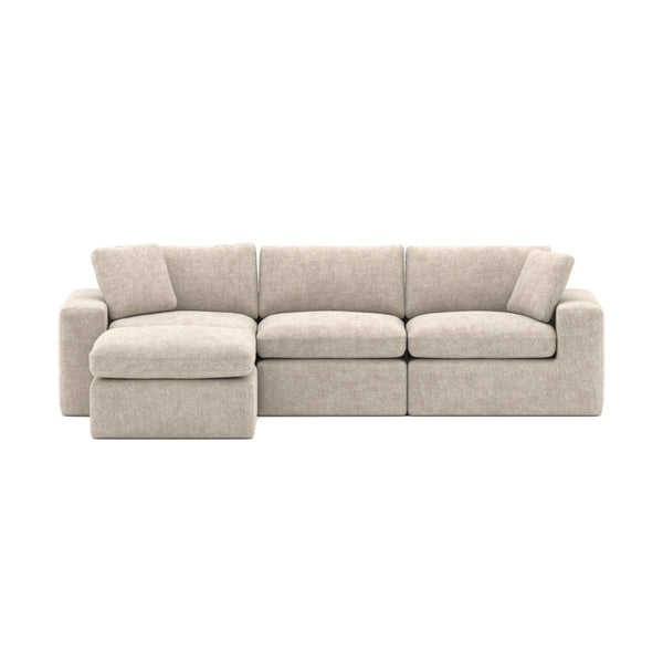 Sovereign Sectional Sofa – Modern Luxury L Shape Design with Floating Ottoman and High Density Comfort Seating