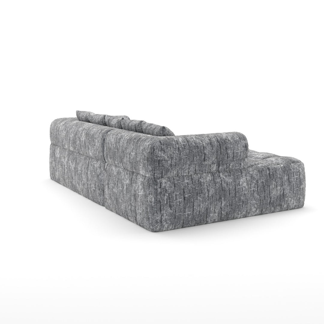 Caldris Modern Compression Sectional Sofa with Pocket Coil & High-Density Foam Cushions