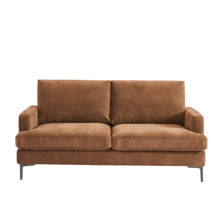 Zenvora Modern Upholstered 3-Seater Sofa with Pocket Spring Cushions, High-Resilience Foam And Metal Legs