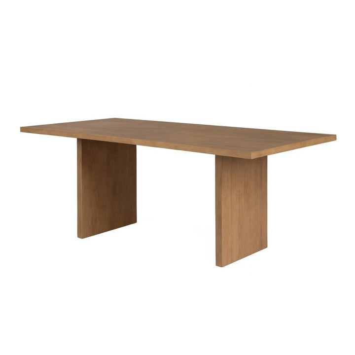 Hudson Solid Wood Dining Table with Architectural Base | Modern Rectangular Contemporary Design