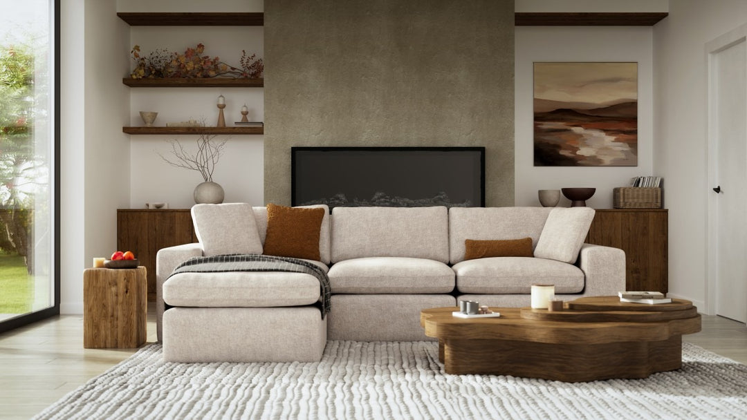 Sovereign Sectional Sofa – Modern Luxury L Shape Design with Floating Ottoman and High Density Comfort Seating