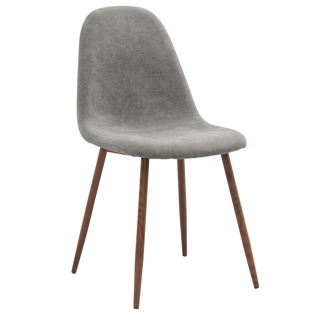 Eltravo Mid-Century Modern Chair – Set of 4 Curved Wood Frame Fabric Upholstered Chairs with Walnut Finish Metal Legs (Copy)