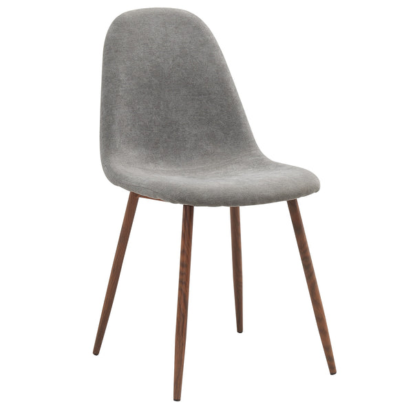 Eltravo Mid-Century Modern Chair – Set of 4 Curved Wood Frame Fabric Upholstered Chairs with Walnut Finish Metal Legs (Copy)