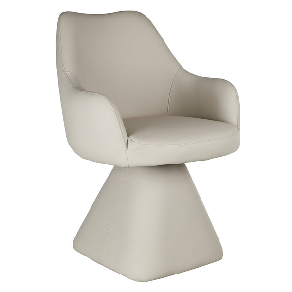 Brinova Contemporary Dining Side Chair – Swivel Faux Leather Upholstered Chair with Automatic Return Seat