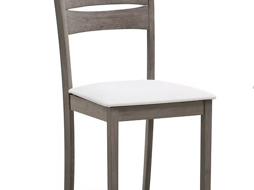 Mirello 7-Piece Dining Set – Antique Grey Modern Finish Ladder Back Chairs