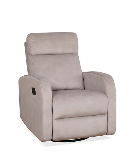 Wervano Recliner Chair with Swivel Glider Mechanism, Zero Wallhugger Design &amp; Soft Latte Fabric