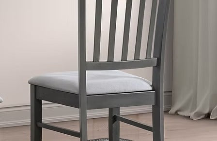 Valenza 7-Piece Dining Set – Antique Grey Contemporary Dining Table with Fabric Chairs