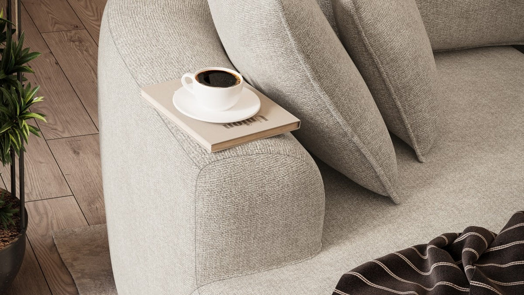 Sovereign Sectional Sofa – Modern Luxury L Shape Design with Floating Ottoman and High Density Comfort Seating