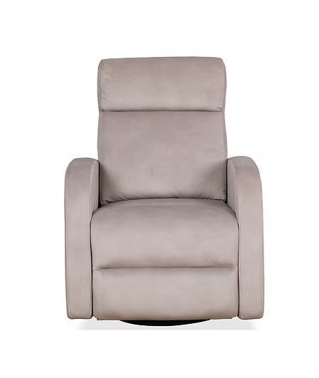 Wervano Recliner Chair with Swivel Glider Mechanism, Zero Wallhugger Design &amp; Soft Latte Fabric