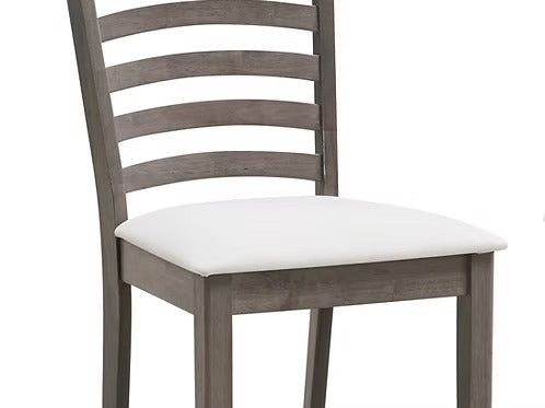 Oaklora 7-Piece Dining Set – Antique Grey Modern Finish Rectangular Table with Ladder Back Chairs