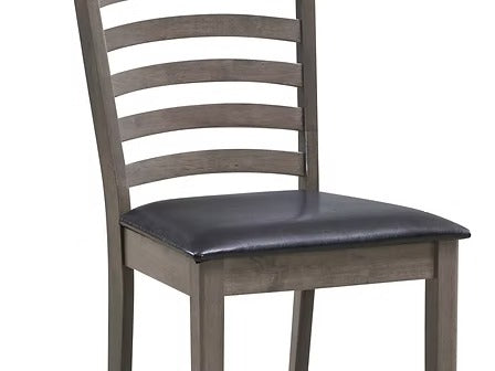 Zenvira 7-Piece Dining Set – Antique Grey Modern Finish Rectangular Table with Ladder Back Chairs