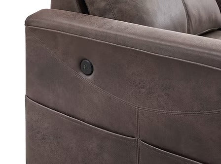 Velnexo Sofa Bed Sectional – Left Hand Facing Chaise Convertible Sleeper with Lift Up Storage, Cup Holders, Charging Station