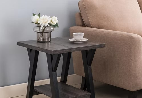 Lunvexis 3 Piece Coffee Table Set – Modern Wooden Top Coffee Table with Storage Shelf and Black Legs