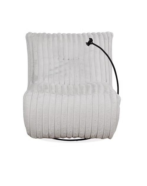 Pralvion Recliner Chair with Cell Phone Holder, Swivel Glider Function, Zero Wallhugger Design &amp; Soft Corduroy Fabric
