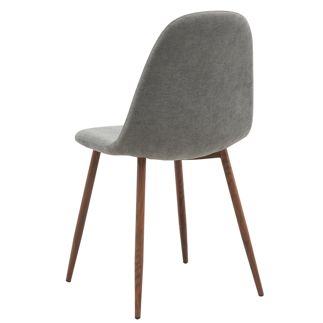 Eltravo Mid-Century Modern Chair – Set of 4 Curved Wood Frame Fabric Upholstered Chairs with Walnut Finish Metal Legs (Copy)
