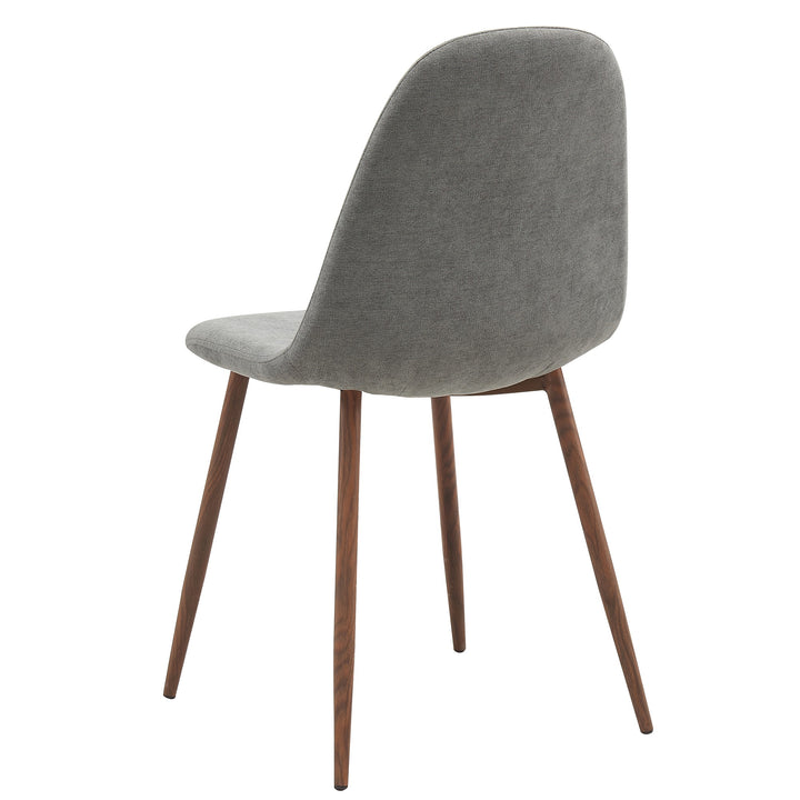 Eltravo Mid-Century Modern Chair – Set of 4 Curved Wood Frame Fabric Upholstered Chairs with Walnut Finish Metal Legs (Copy)