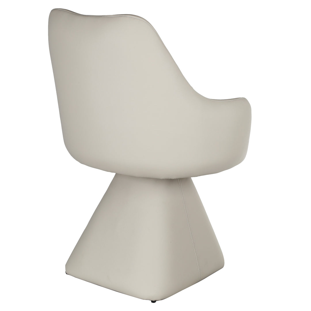Brinova Contemporary Dining Side Chair – Swivel Faux Leather Upholstered Chair with Automatic Return Seat