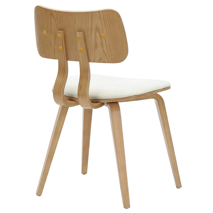 Castello Mid-Century Modern Dining And Accent Chair, Natural Wood Finish