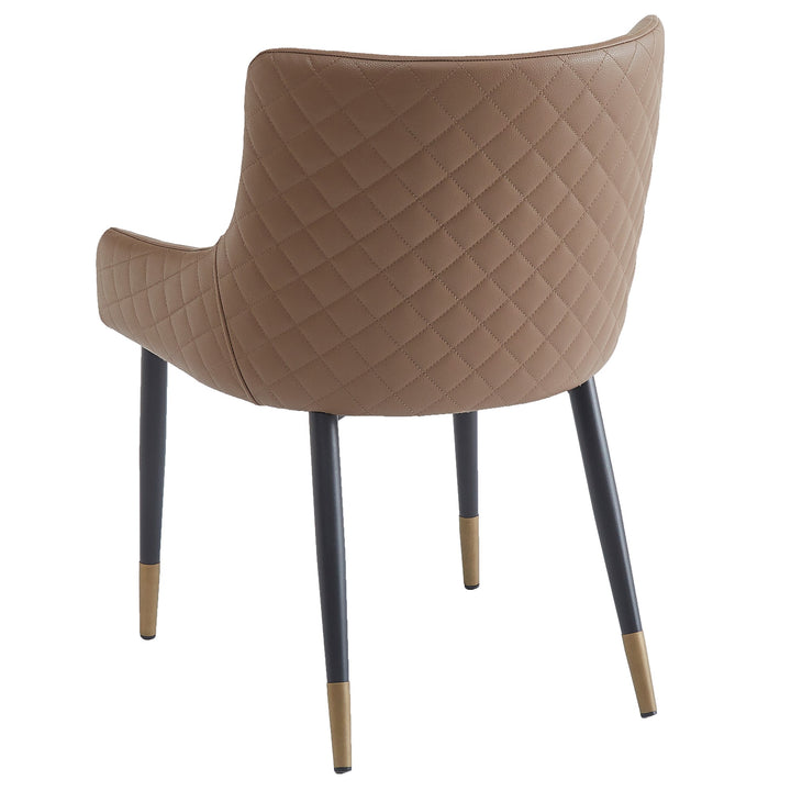Livorno Modern Dining/Lounge Chair, Brown and Black Finish (Set of 2)