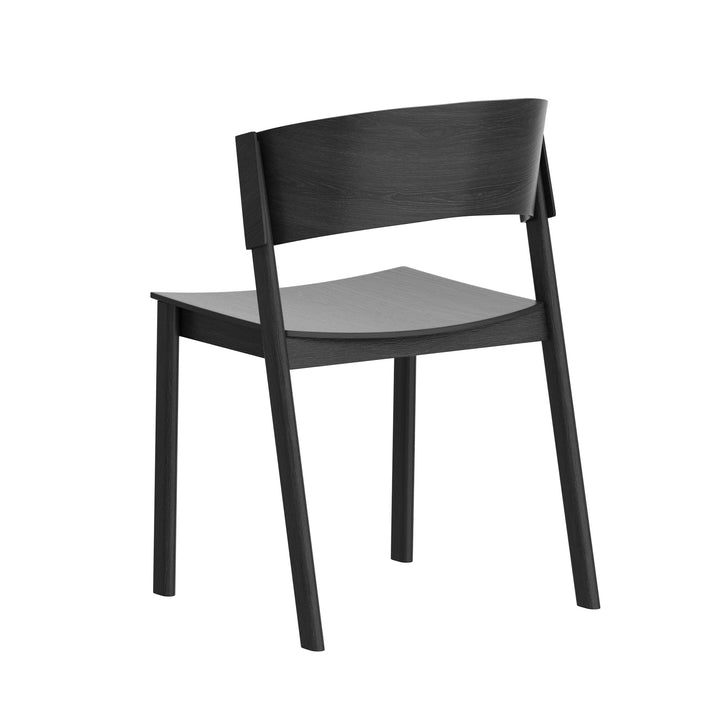 Cortina Mid-Century Modern Dining/Lounge Chair, Black Finish (Set of 2)