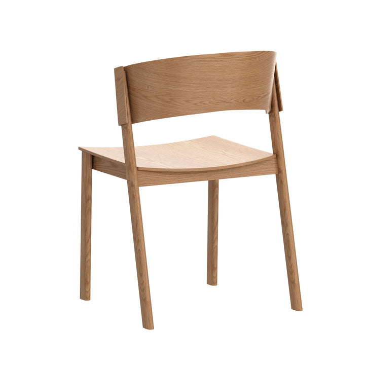Cortina Mid-Century Modern Dining/Lounge Chair, Natural Finish (Set of 2)