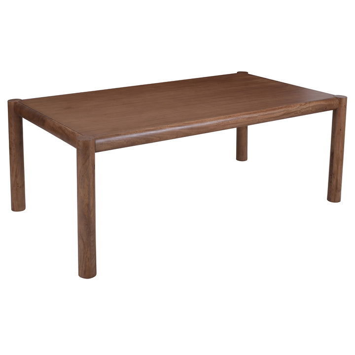 Falvion 7-Piece Mid-Century Modern Walnut Dining Set with Upholstered Chairs