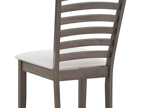 Oaklora 7-Piece Dining Set – Antique Grey Modern Finish Rectangular Table with Ladder Back Chairs