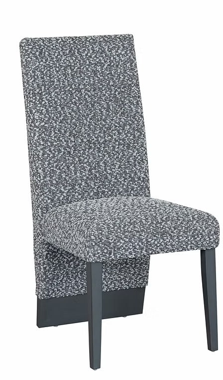 Maison Virel 2-Piece Modern Soft Grey Fabric Dining Chair Set with Plush Channel Tufting