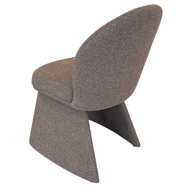 Montaro Modern Dining And Lounge Chair with Multi-Tone Boucle Fabric Upholstery, Curved Back & Splayed Legs