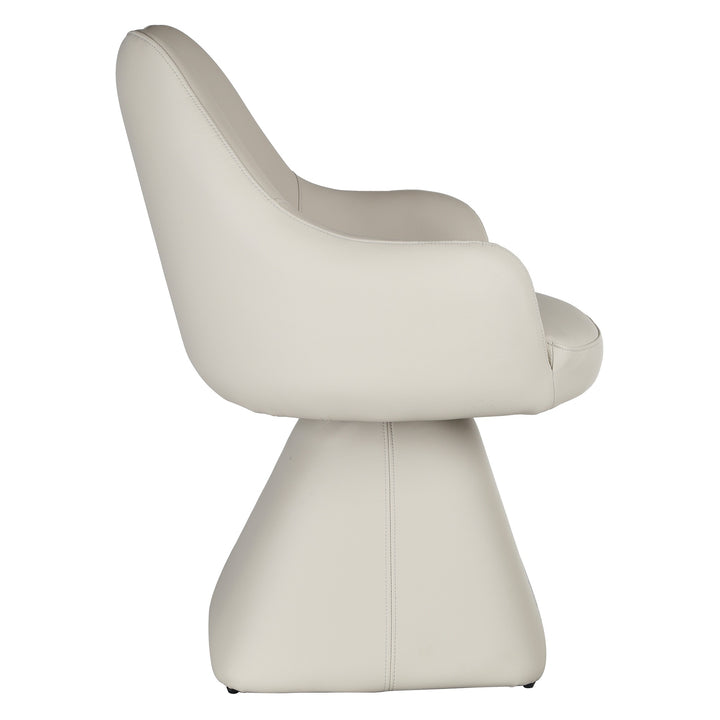 Brinova Contemporary Dining Side Chair – Swivel Faux Leather Upholstered Chair with Automatic Return Seat