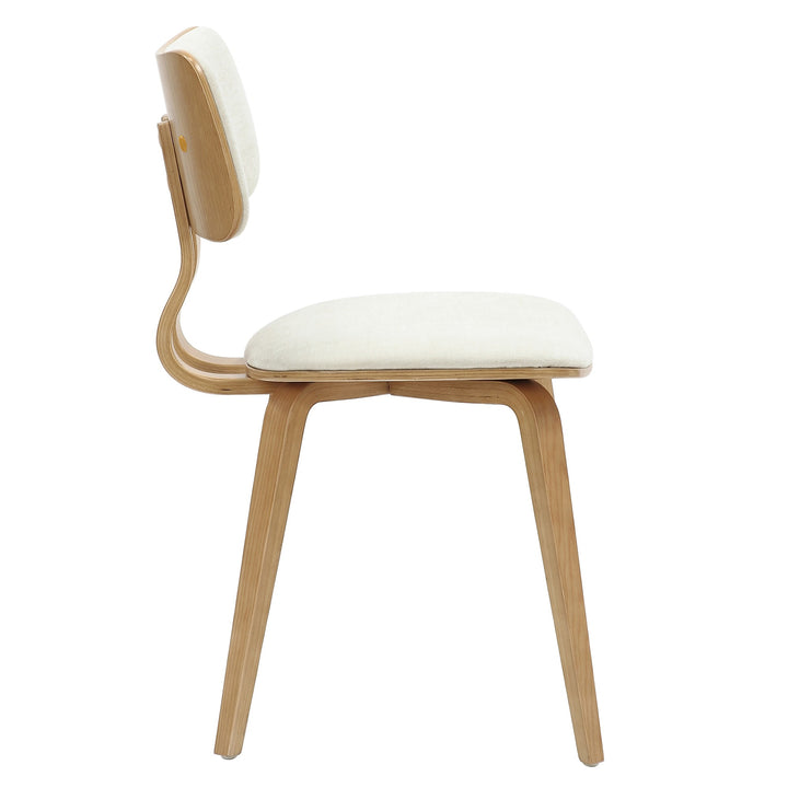 Castello Mid-Century Modern Dining And Accent Chair, Natural Wood Finish