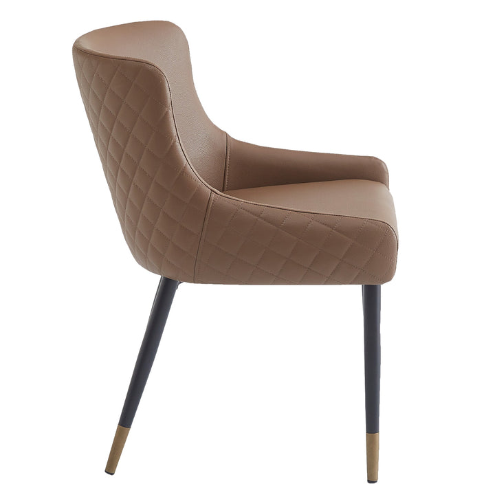Livorno Modern Dining/Lounge Chair, Brown and Black Finish (Set of 2)