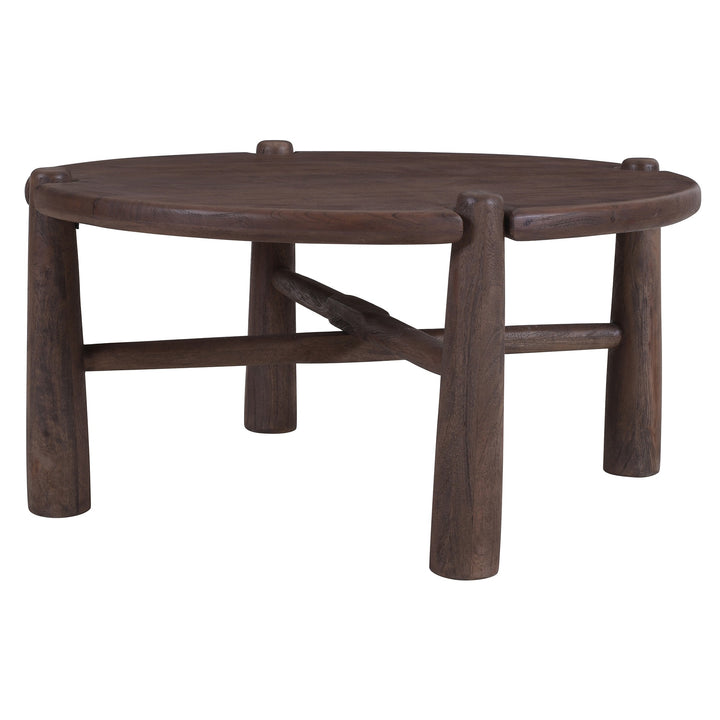 Morvello Mid-Century Modern Solid Mango Wood Coffee Table