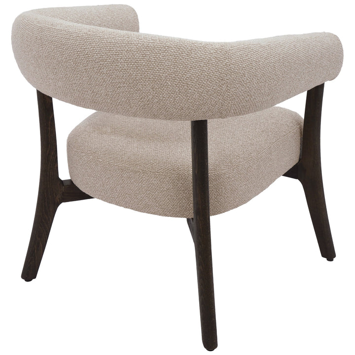 Umberridge Mid-Century Modern Accent Chair with Textured Two-Tone Upholstery And Walnut Finish Wood Frame
