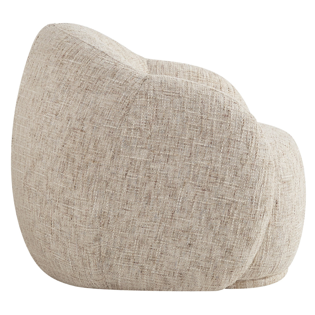 Fairmont Modern Bucket-Style Lounge Chair – Plush Cloud-Inspired Accent Chair with Textured Fabric Upholstery and Foam Cushion Comfort