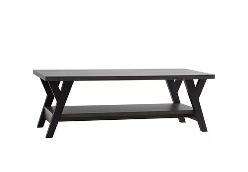 Lunvexis 3 Piece Coffee Table Set – Modern Wooden Top Coffee Table with Storage Shelf and Black Legs