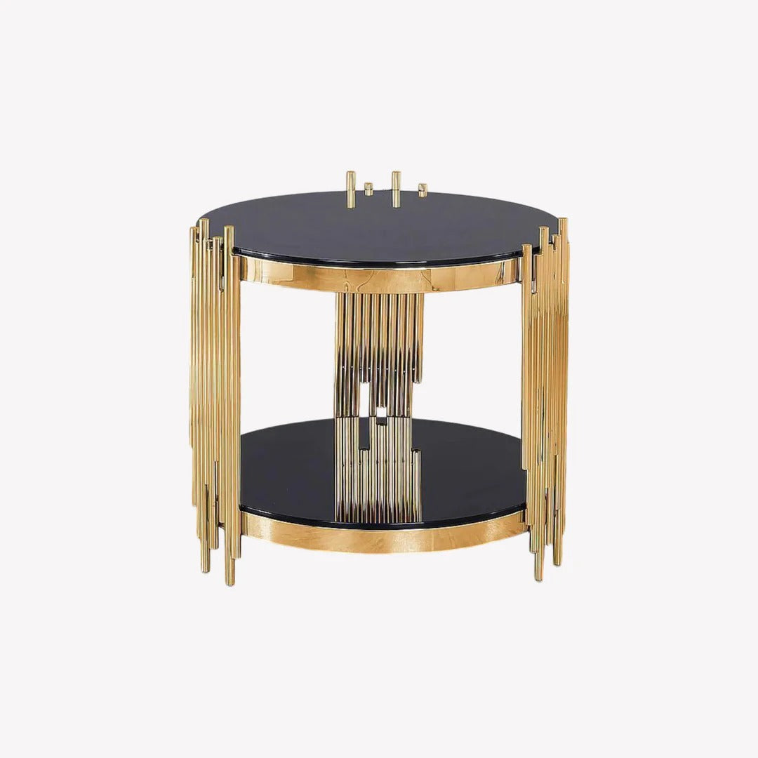 Elysian Rose Gold Accent Table – Modern Elegance & Functionality
