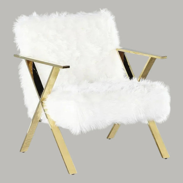 Aveline Elegant Velvet Accent Chair with Gold-Finished Metal Legs – Timeless Luxury for Your Home