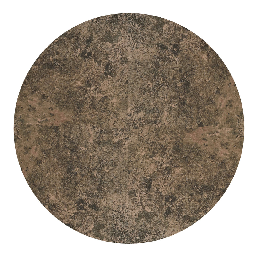 Norwick Modern Pedestal Dining Table – 48" Round Engineered Wood Table with Faux Stone Finish, Laminated Veneer Surface, Scratch & Water-Resistant Coating and Contemporary Design