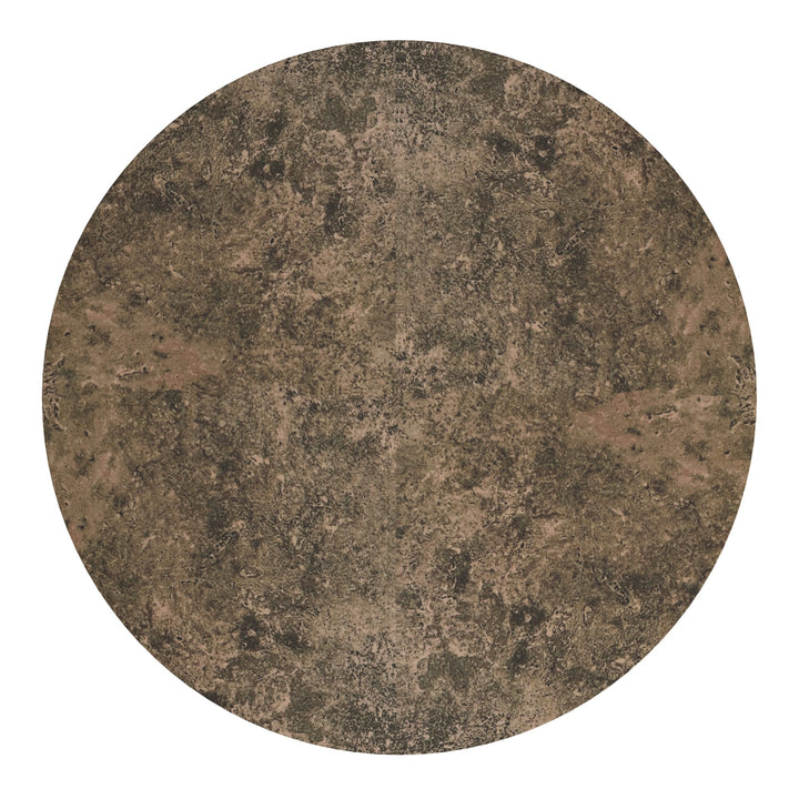 Norwick Modern Pedestal Dining Table – 48" Round Engineered Wood Table with Faux Stone Finish, Laminated Veneer Surface, Scratch & Water-Resistant Coating and Contemporary Design