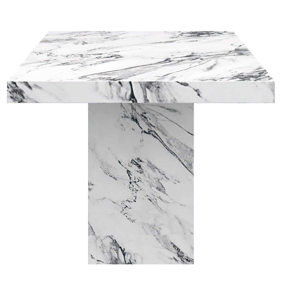 Meridale Contemporary Arch Dining Table – ECC Concrete Table with Matte Bulgari Marble Finish, Heat & Scratch Resistant Surface and Modern Sculptural Design Dining Table