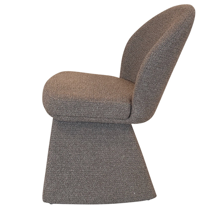 Montaro Modern Dining And Lounge Chair with Multi-Tone Boucle Fabric Upholstery, Curved Back & Splayed Legs