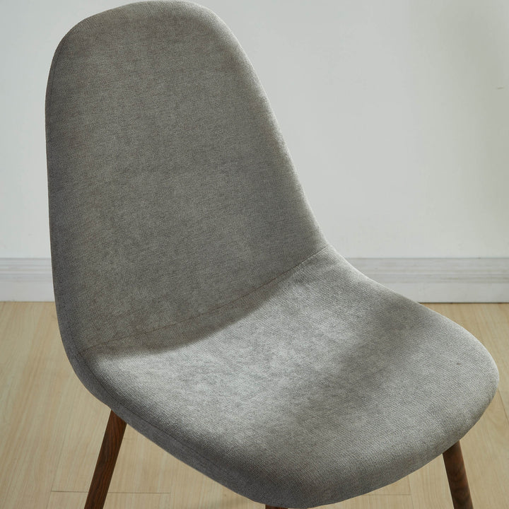 Eltravo Mid-Century Modern Chair – Set of 4 Curved Wood Frame Fabric Upholstered Chairs with Walnut Finish Metal Legs (Copy)