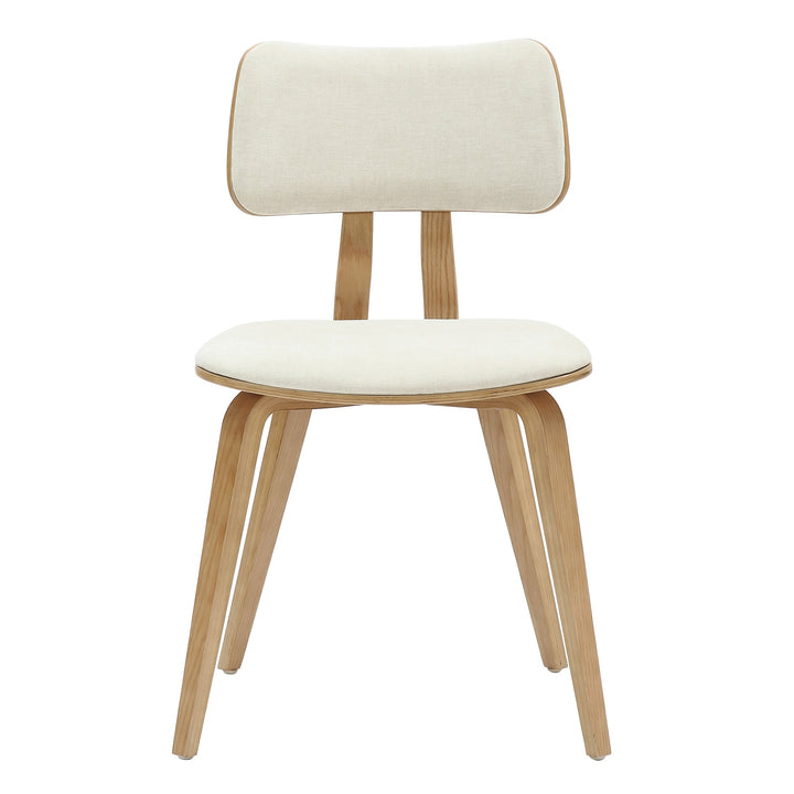 Castello Mid-Century Modern Dining And Accent Chair, Natural Wood Finish