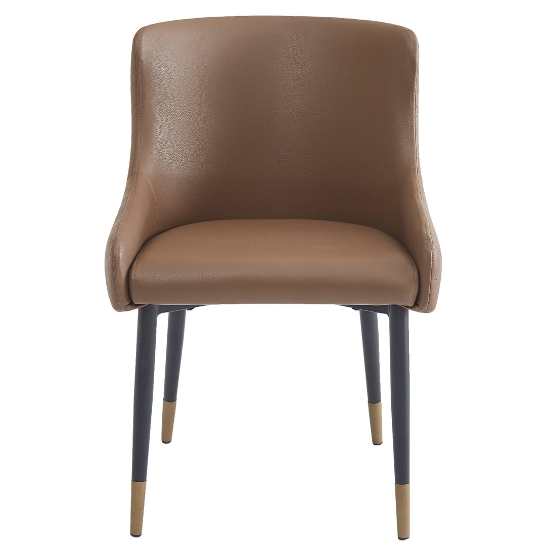 Livorno Modern Dining/Lounge Chair, Brown and Black Finish (Set of 2)