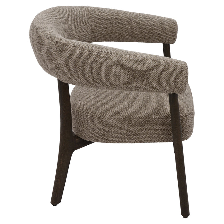 Umberridge Mid-Century Modern Accent Chair with Textured Two-Tone Upholstery And Walnut Finish Wood Frame