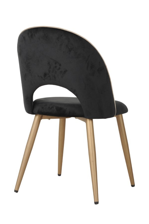 Meadowick Dining Chairs Set of 2 – Contemporary Velvet Upholstered Chairs with Golden Legs